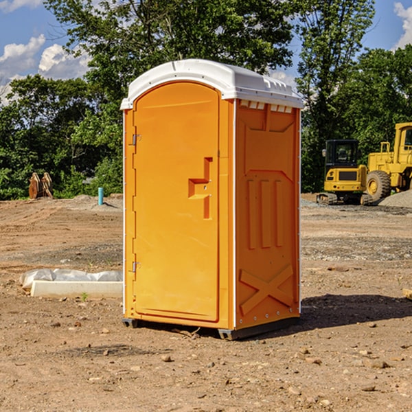 how often are the portable toilets cleaned and serviced during a rental period in Lebanon Kansas